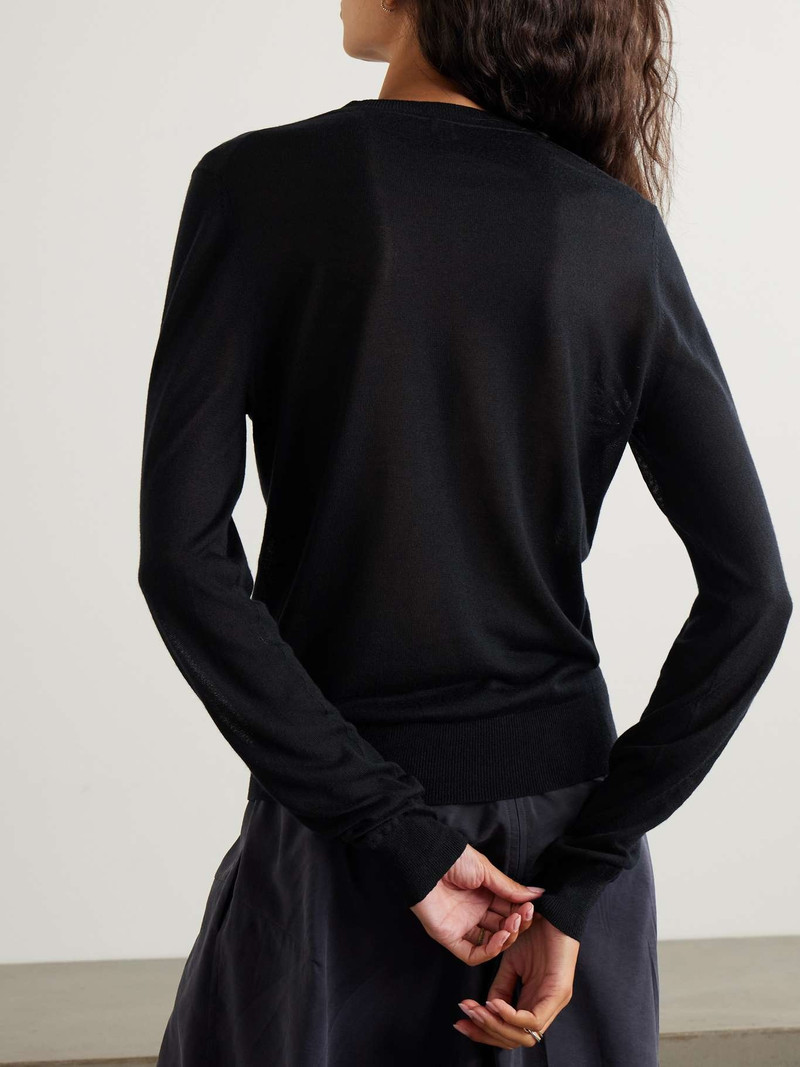Knitted silk-blend sweater Black 3