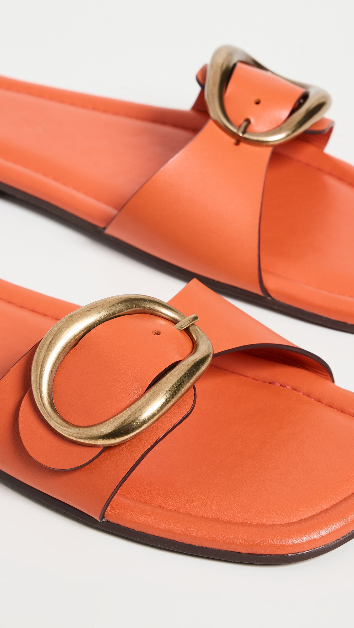 Citrus Buckle Flat Sandals - 3