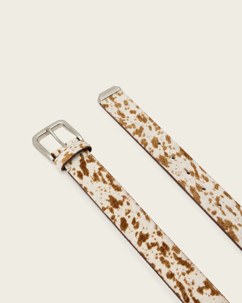 ASH HAIR CALF LEATHER BELT 3