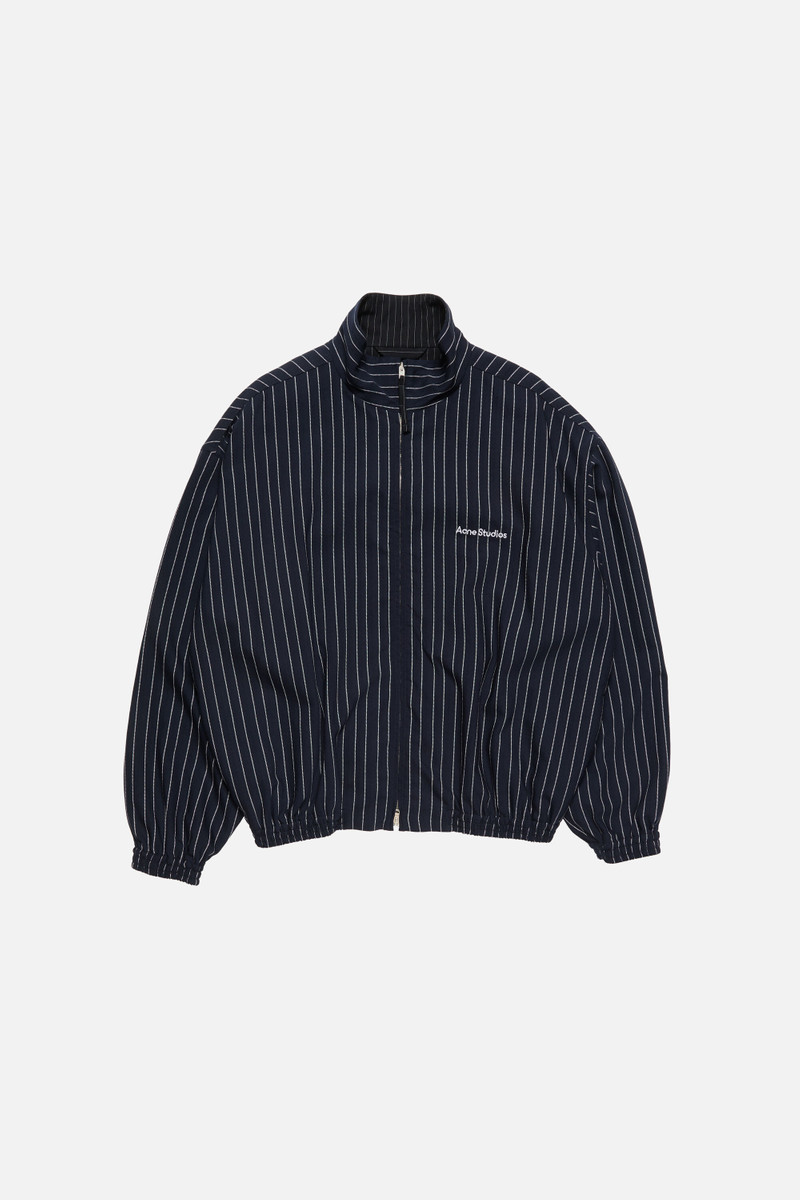 Striped zip jacket - Navy/white 1