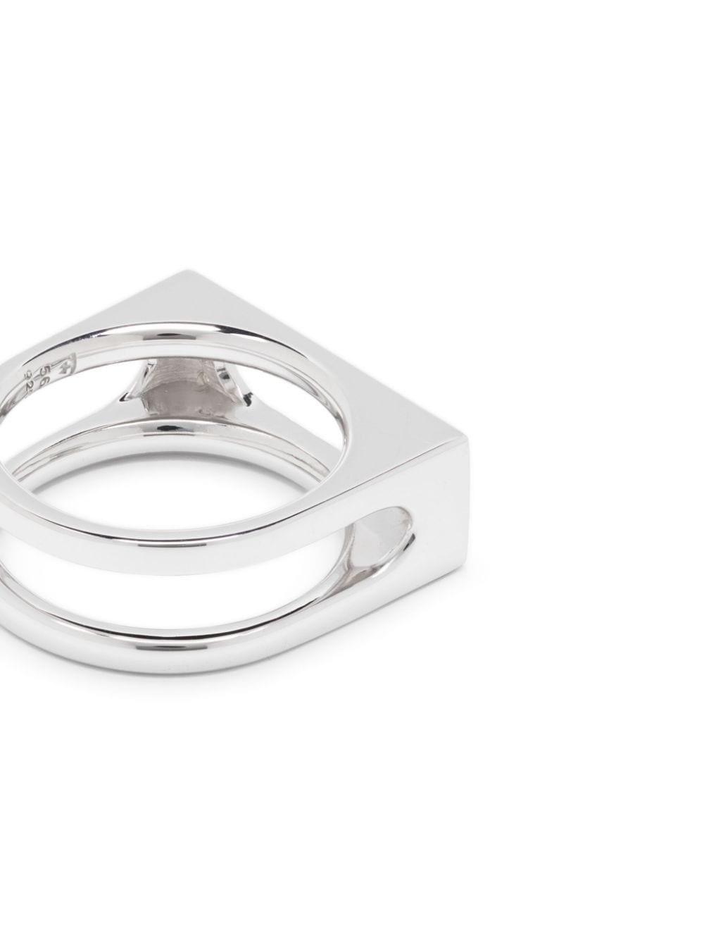 Cage Single zirconium-embellished silver ring - 4