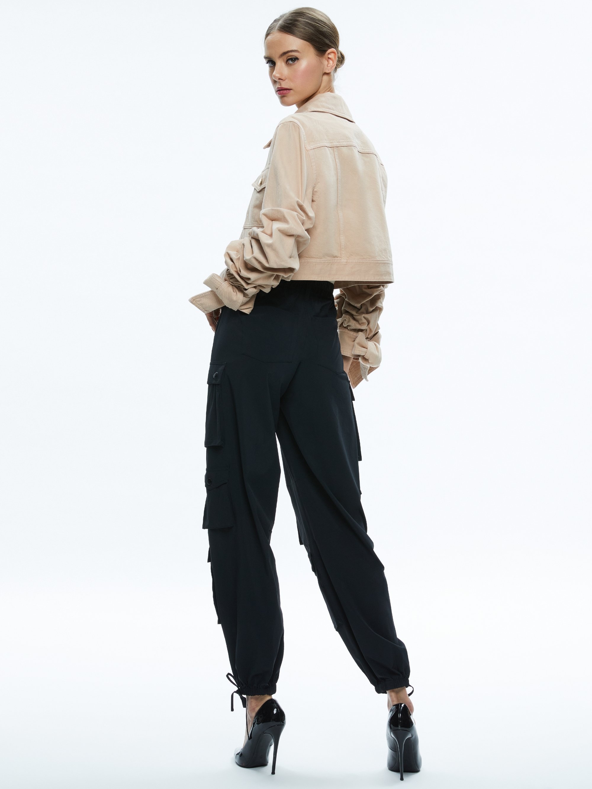 TIFF DENIM JACKET WITH BOW SLEEVE - 3