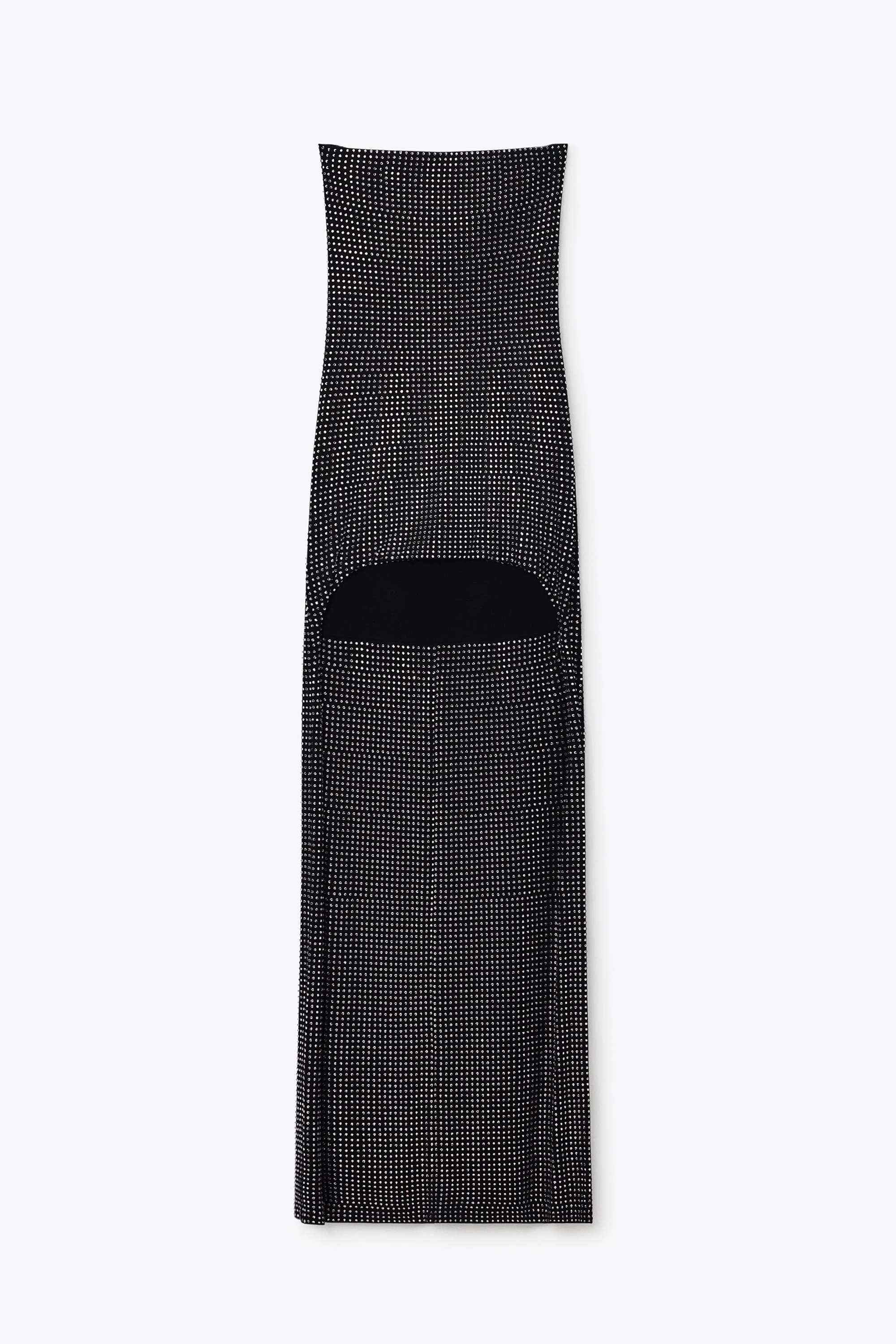 Crystal embellished strapless high-low mini dress - 1