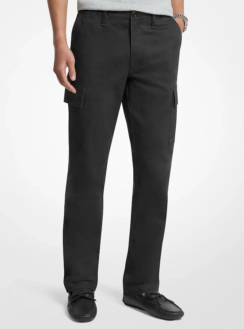 Stretch Cotton Twill Cargo Pants - 1