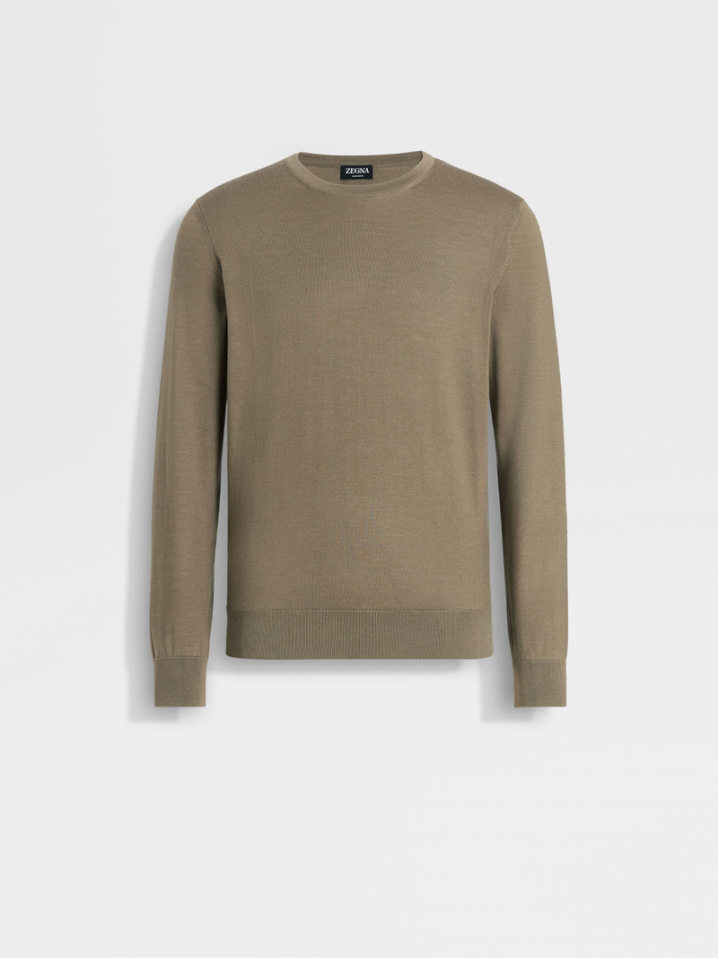 KHAKI CASHSETA CREWNECK 1