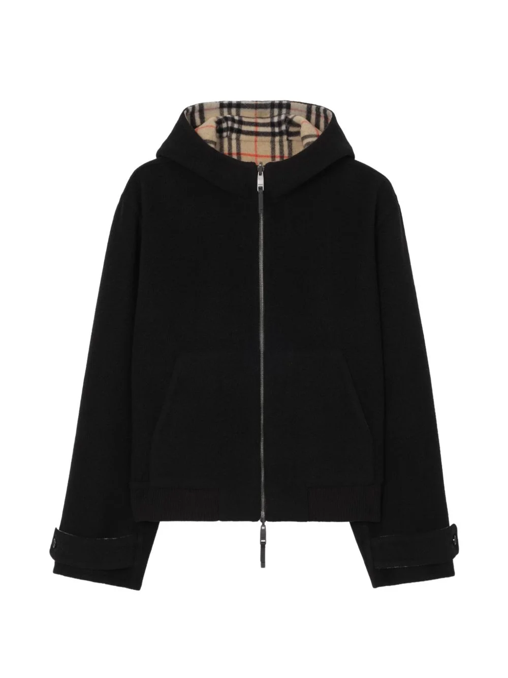 reversible wool hooded jacket - 1