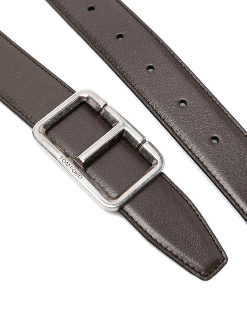 TOM FORD T-buckle leather belt outlook