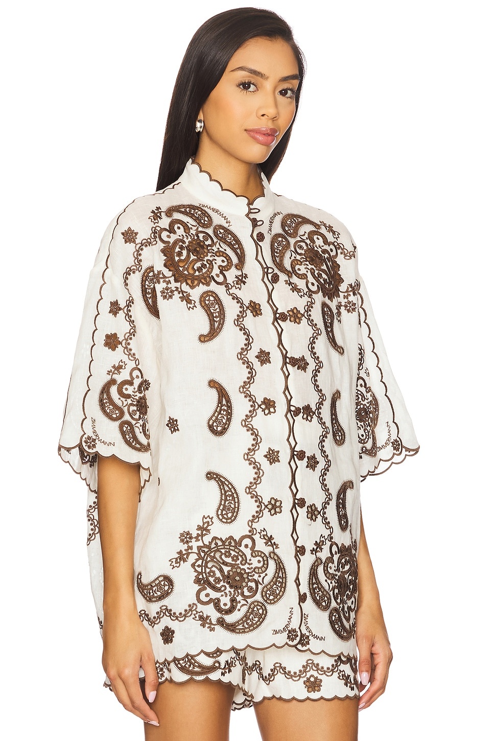 Zimmermann Ascension Embroidered Shirt | revolve | REVERSIBLE