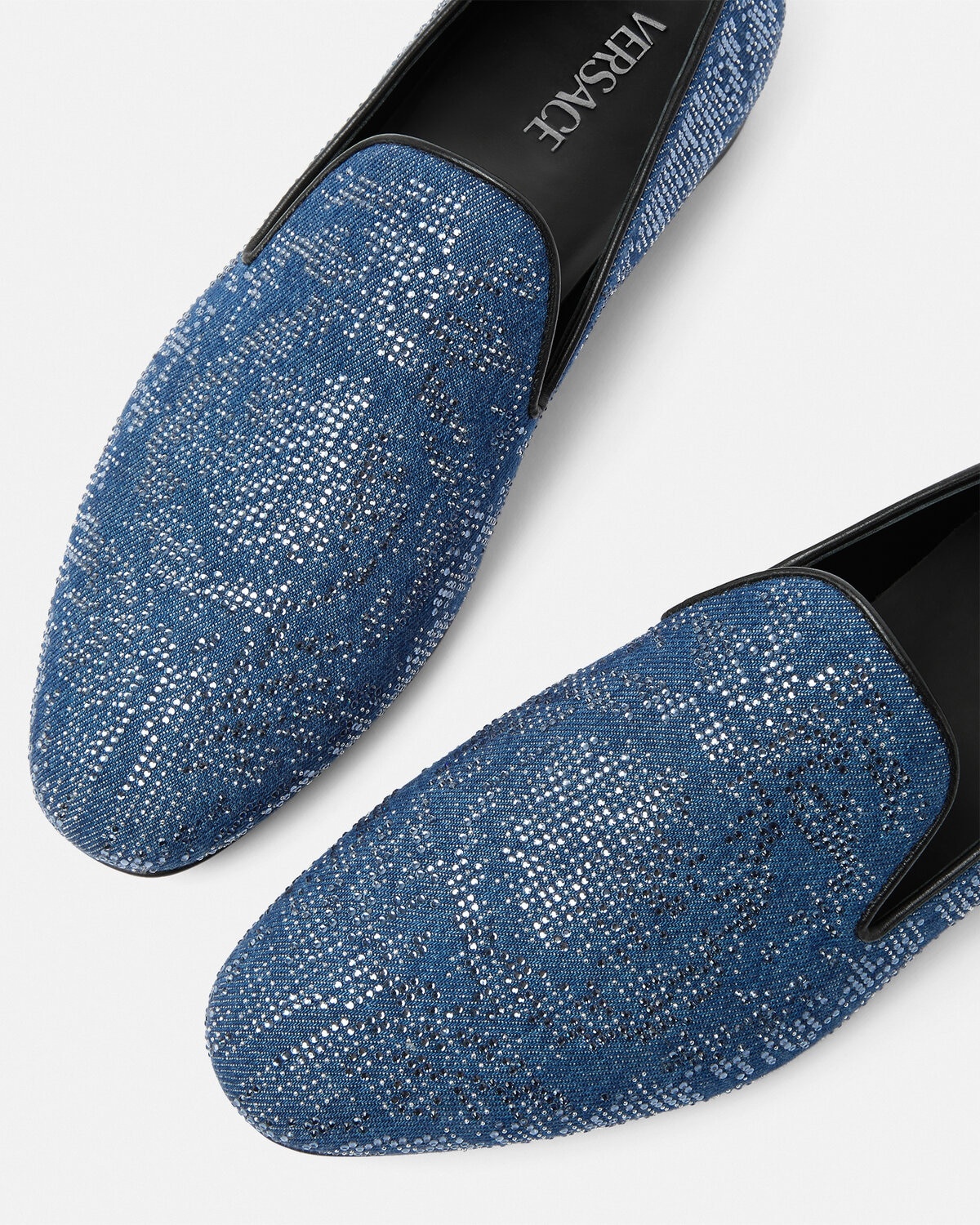 Crystal Barocco Denim Slippers - 5