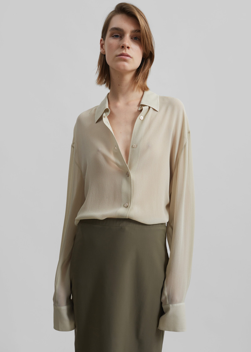 Peri Georgette Shirt - Cement 12