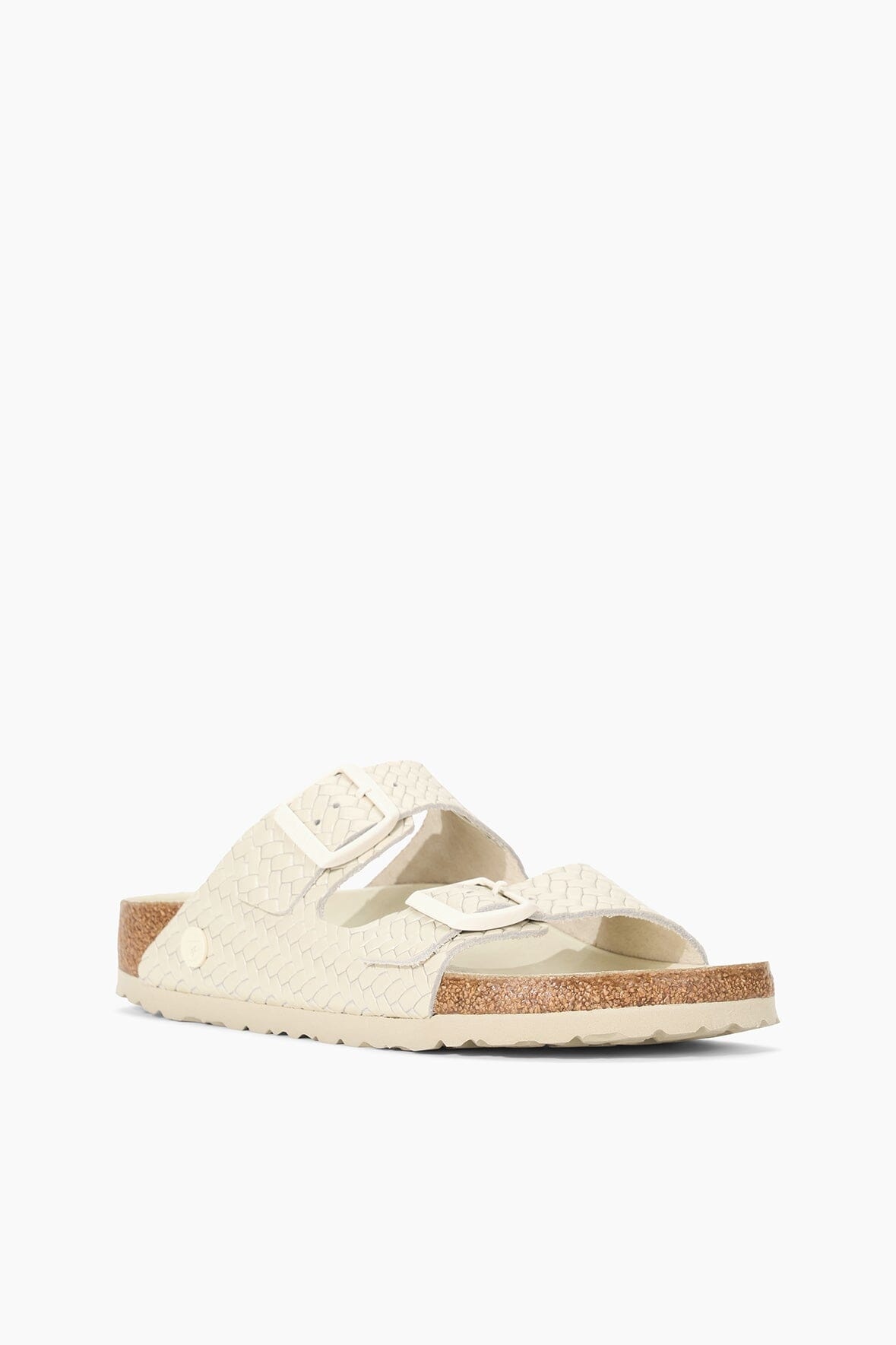 STAUD BIRKENSTOCK ARIZONA WOVEN EMBOSSED SANDAL ECRU - 3