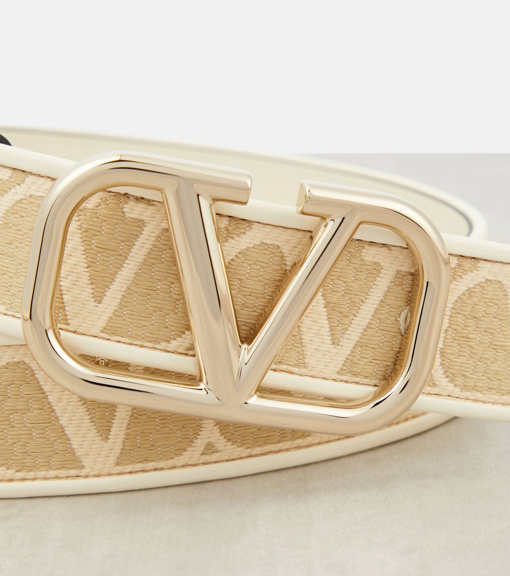 Toile Iconographe raffia-effect belt - 3