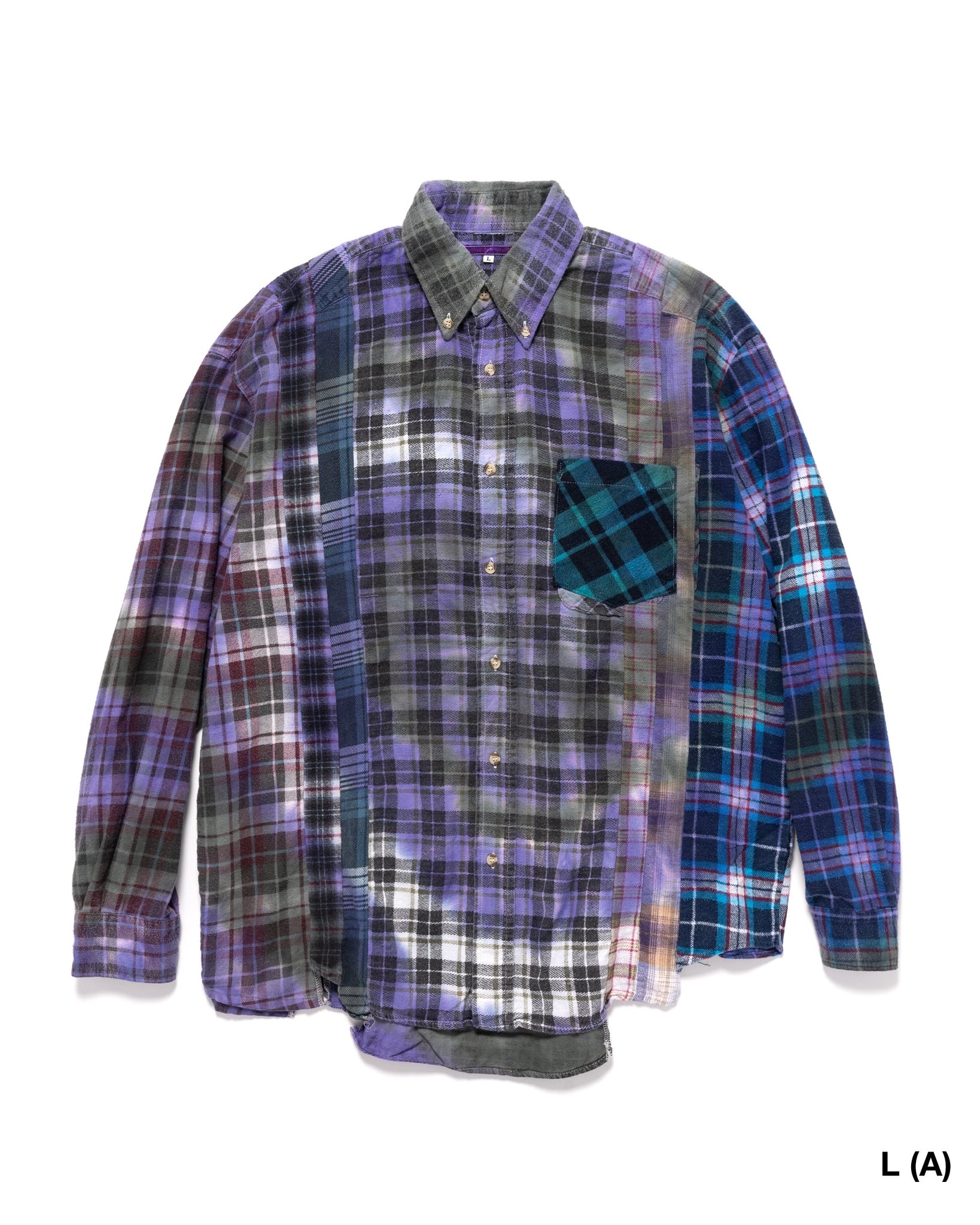 FLANNEL SHIRT -> 7 CUTS SHIRT / TIE DYE ASSORTED - 12