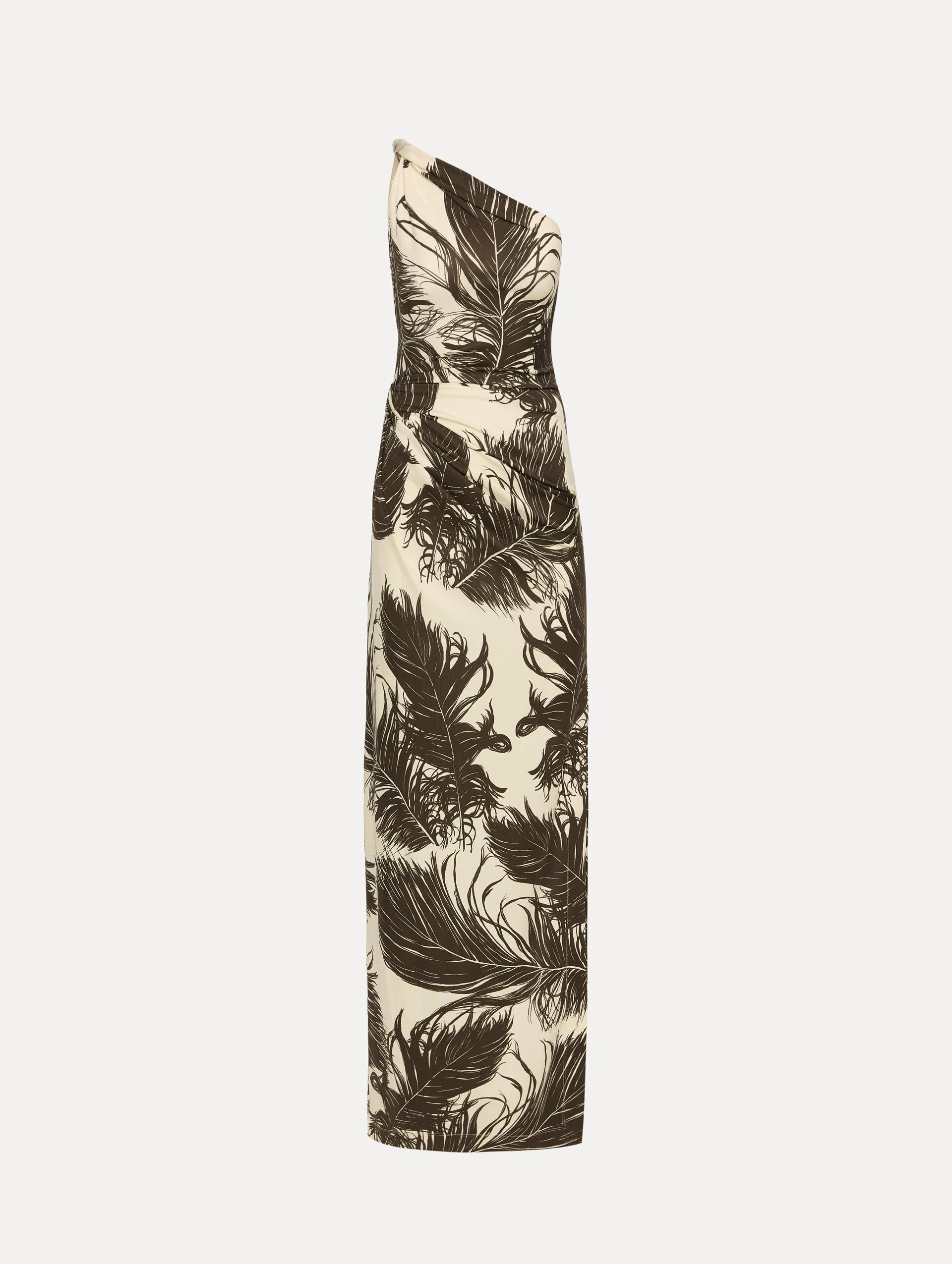 FEATHER JERSEY MAXI DRESS - 1