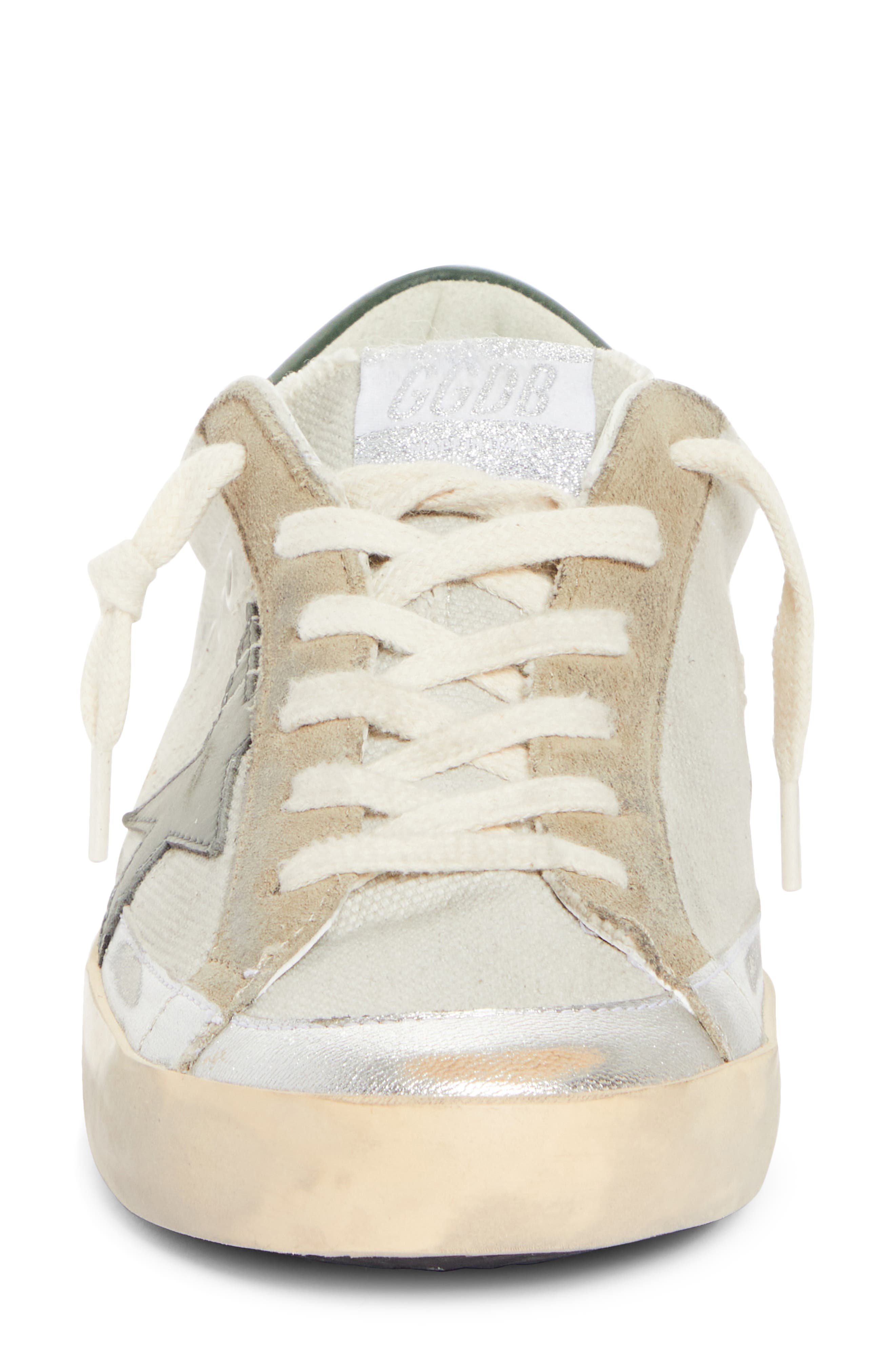 Golden Goose Super-Star Low Top Sneaker in Grey/Green at Nordstrom - 4
