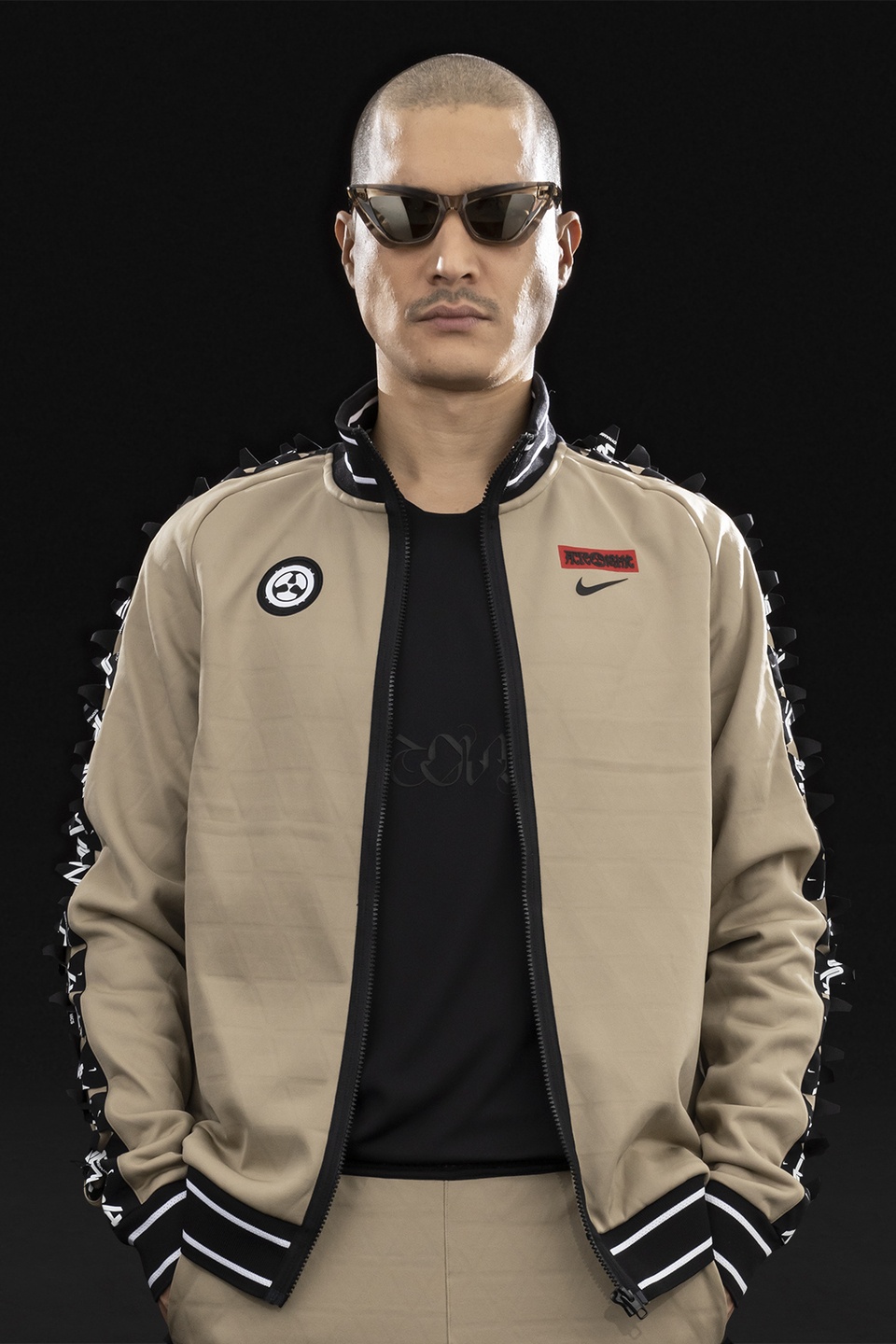 GGG-J1-247 Nike® Acronym® Track Jacket Knit Khaki/Black - 18