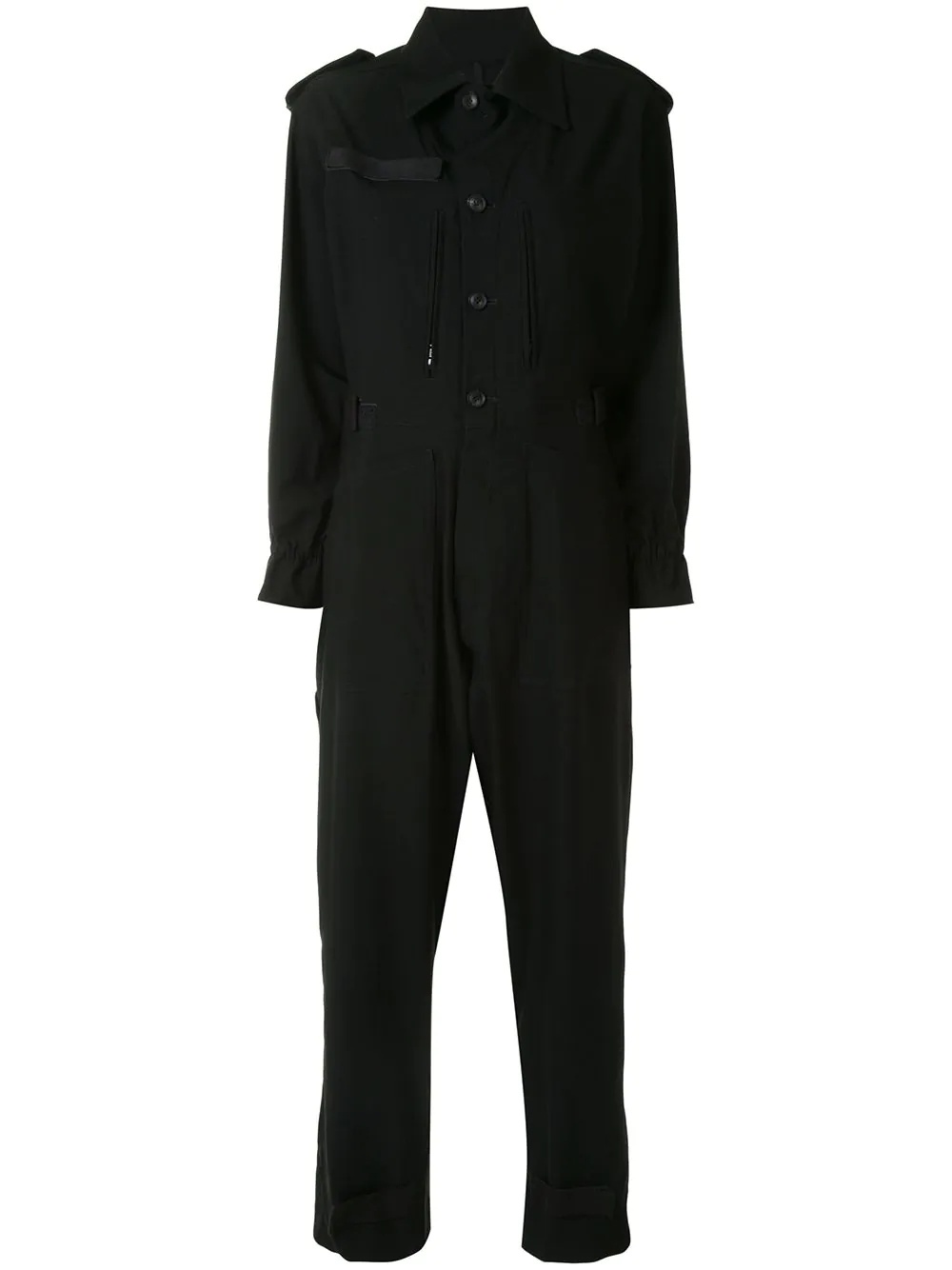 button-up shirt jumpsuit - 1