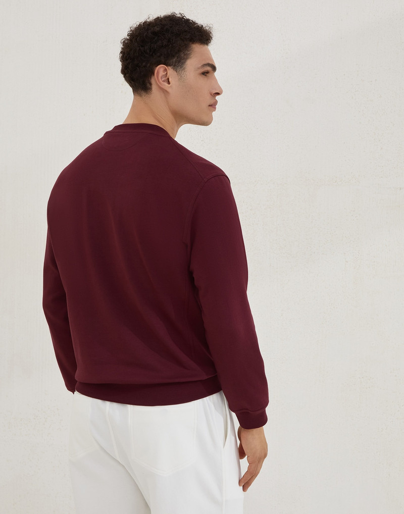 Brunello Cucinelli Techno cotton French terry sweatshirt with print outlook