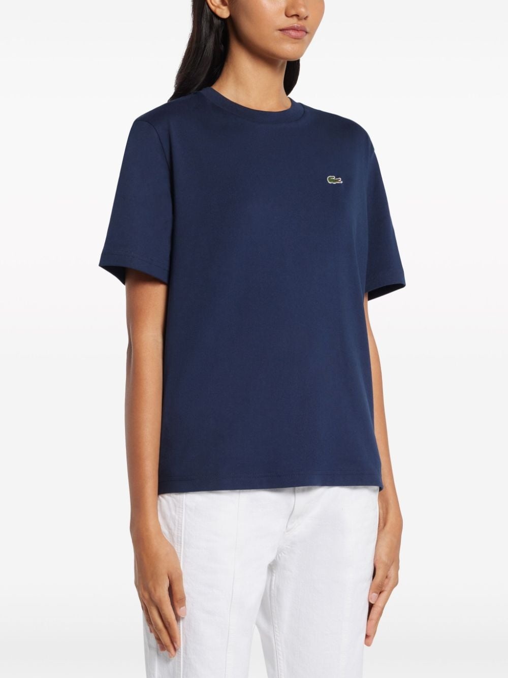 logo-patch cotton T-shirt - 3
