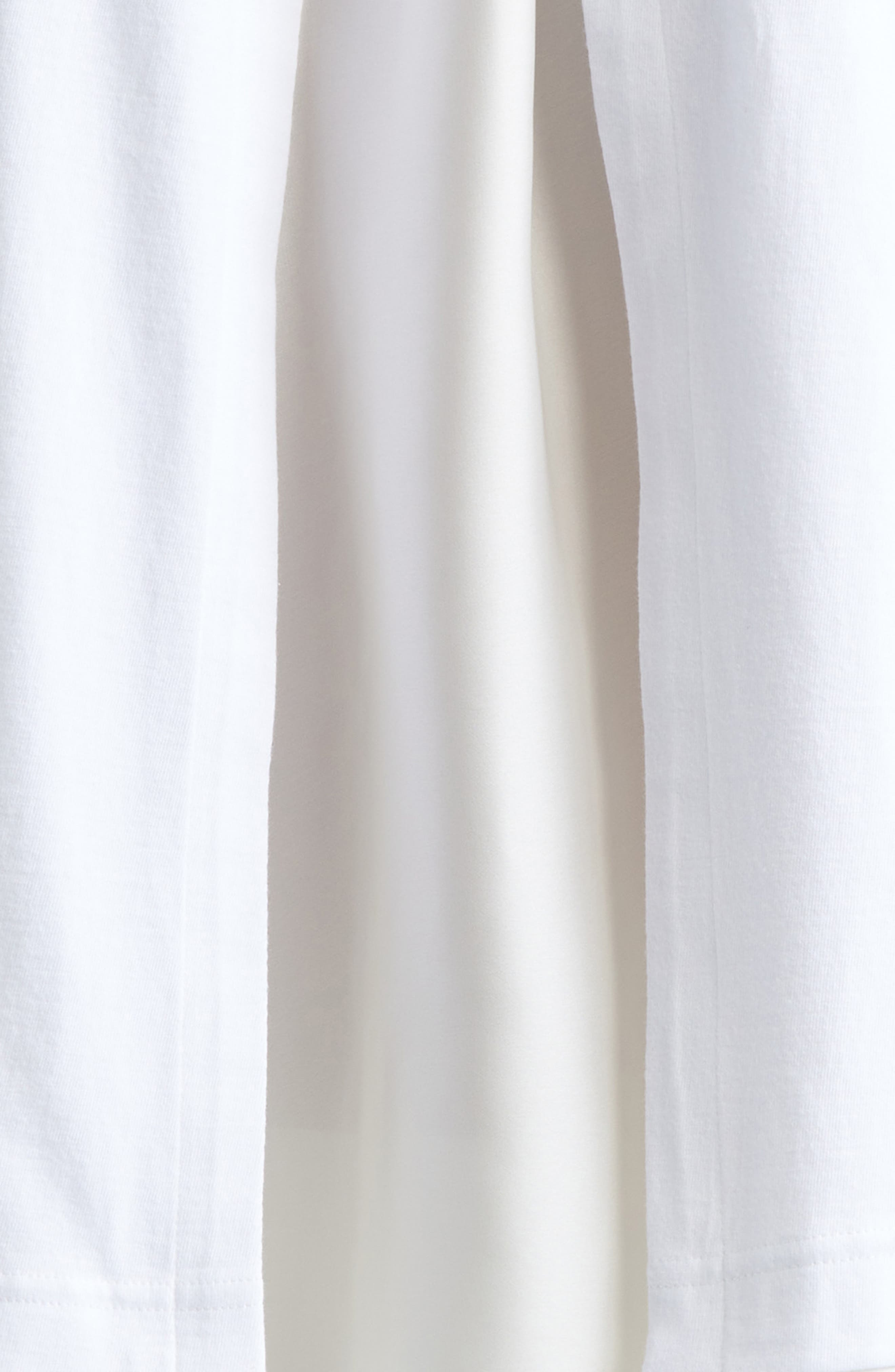 Sacai Mixed Media Satin & Cotton Jersey Pocket T-Shirt in Off White/Ecru at Nordstrom - 7