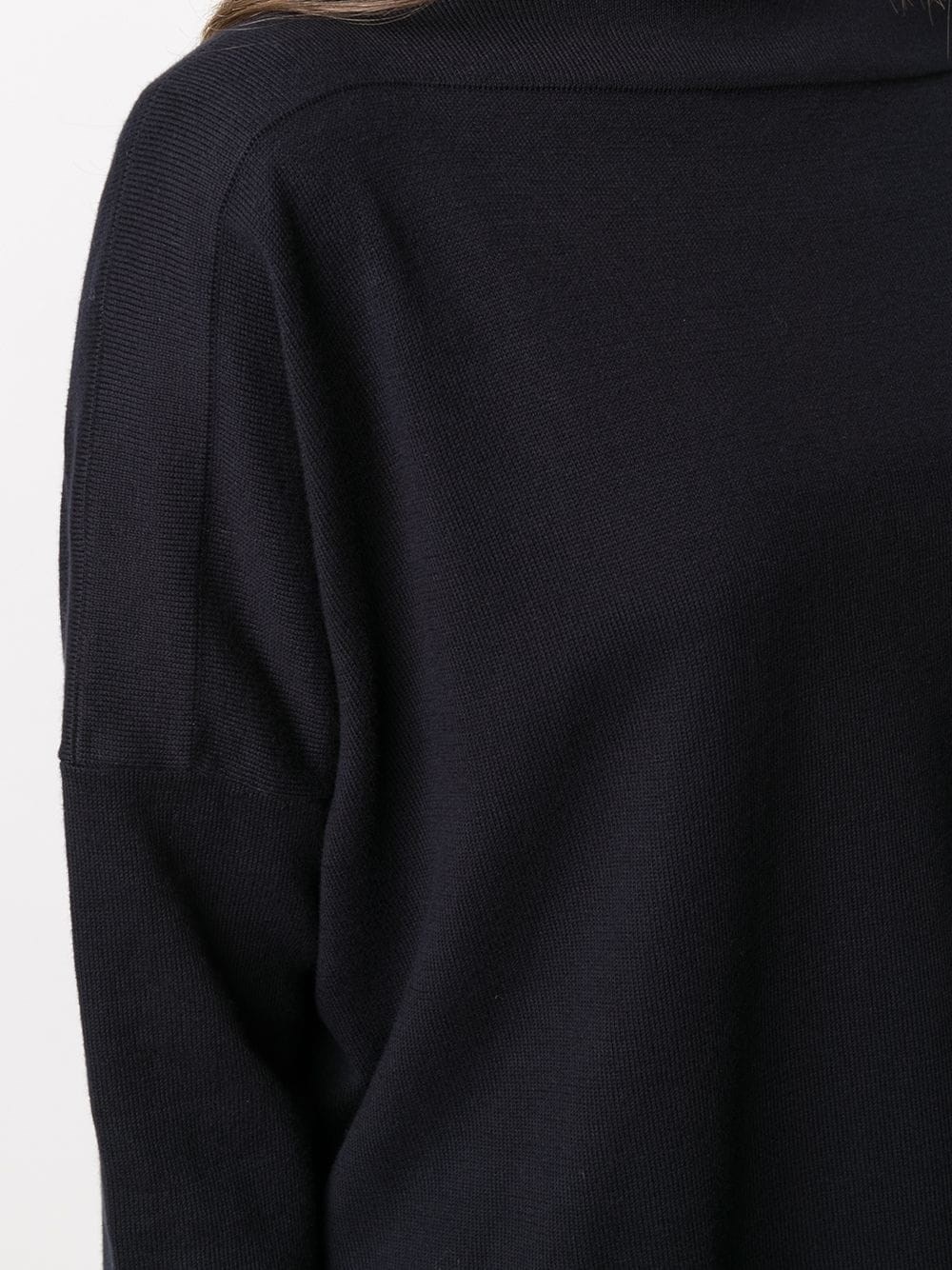 Cotton boat-neck sweater - 5