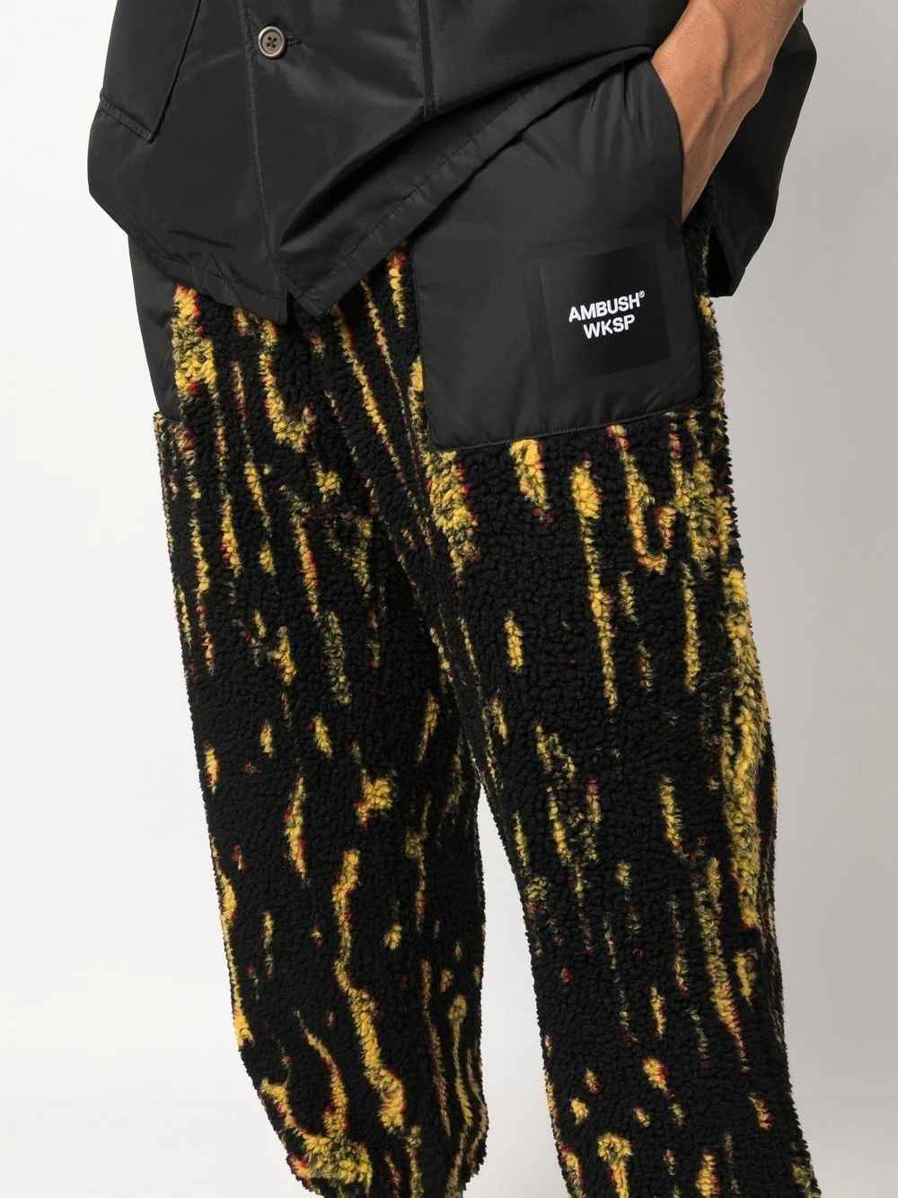 printed drawtring track pants - 5