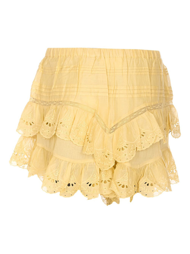 Isabel Marant Étoile Jocadia embroidered ruffled mini skirt outlook