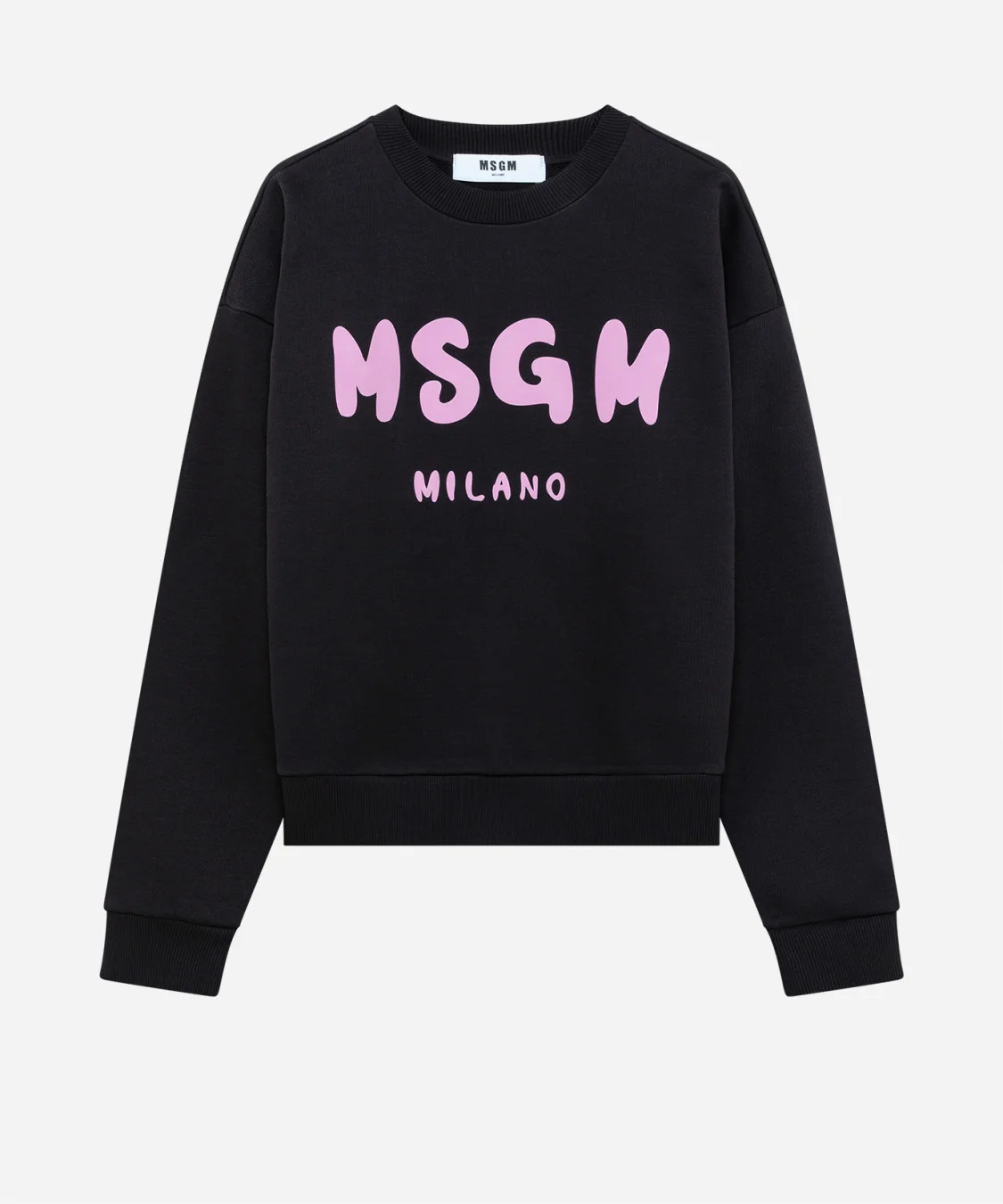 Crew-neck sweatshirt with brushed logo - 1