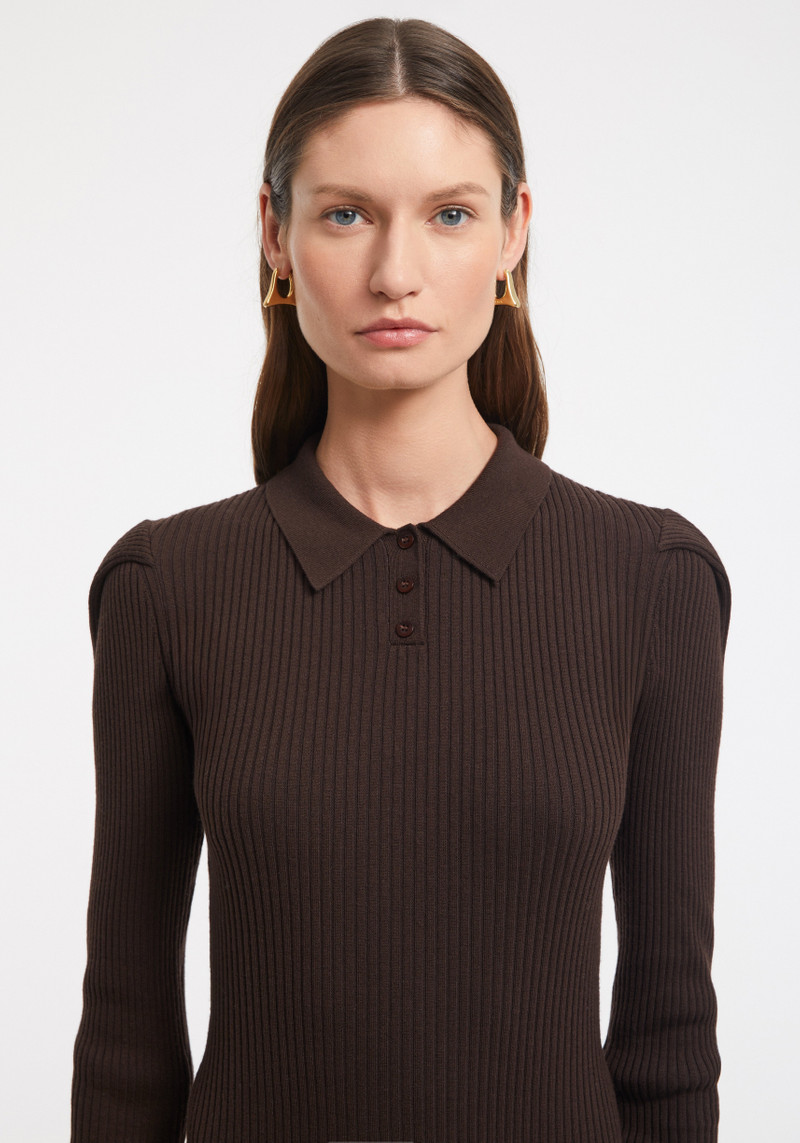 ARLA Merino ribbed polo dress 3
