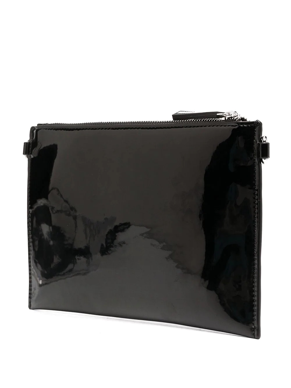 logo-debossed patent clutch - 3