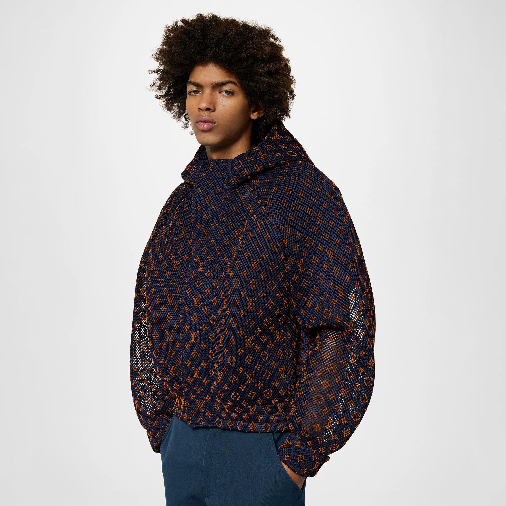 Gradient Monogram Mesh Blouson - 2