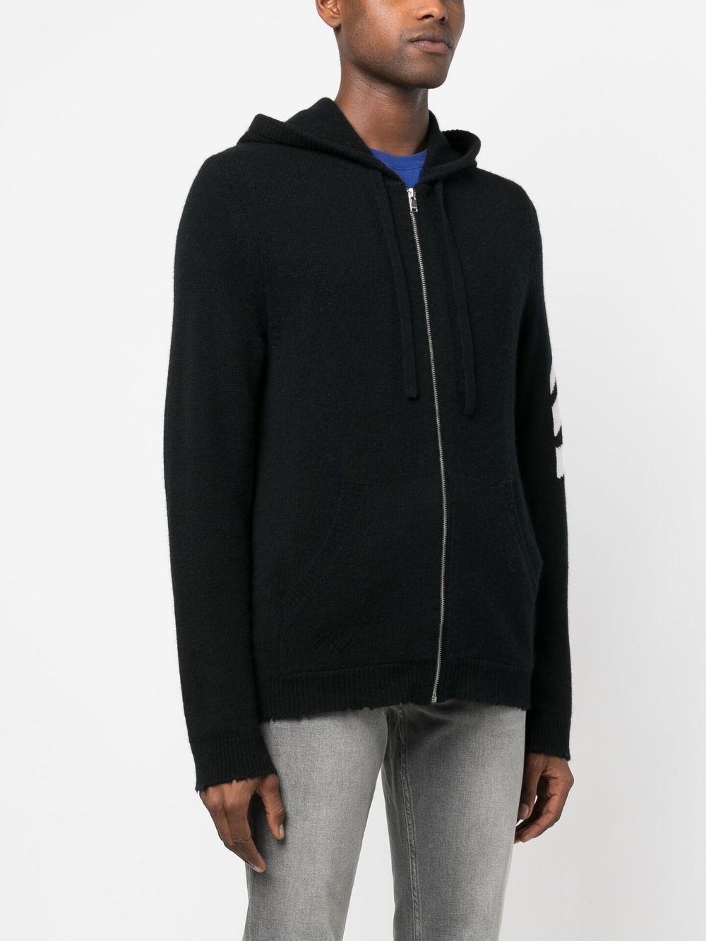 cashmere zip-up hoodie - 3