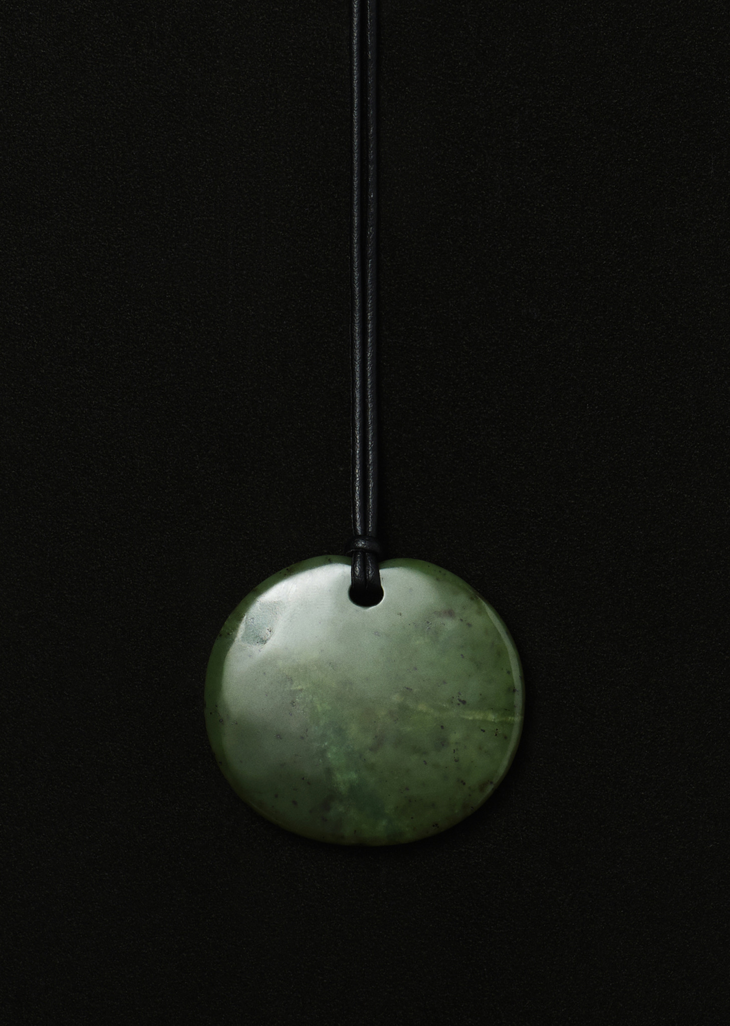 Medium Jade Full Moon Pendant - 3
