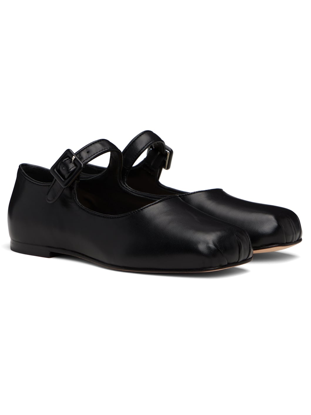 Black Pointe Mary Jane Ballerina Flats - 4