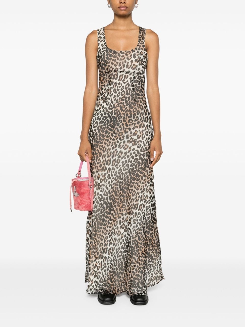 leopard-print maxi dress - 2