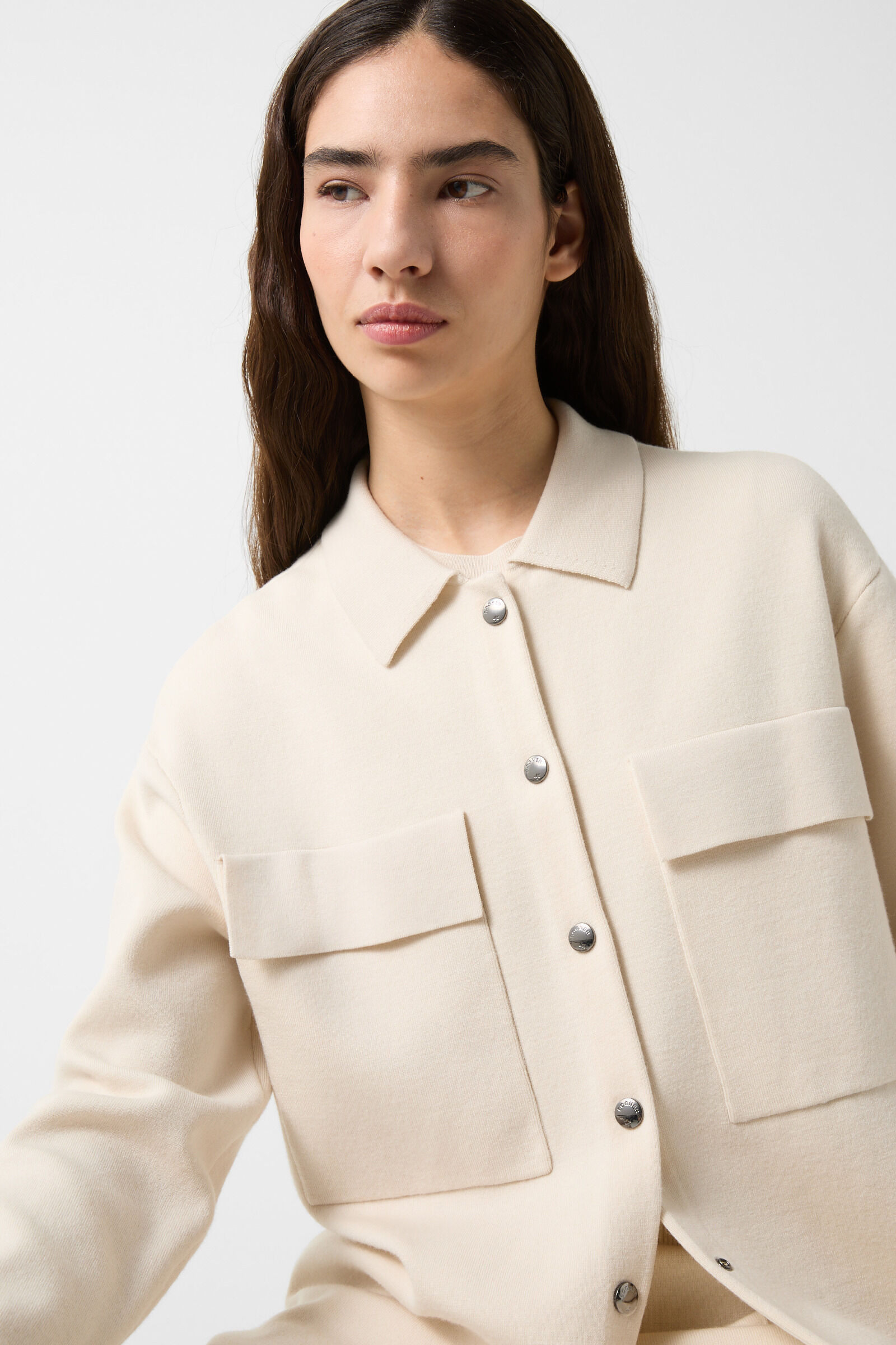 Icaria Knit jacket in Cream - 4