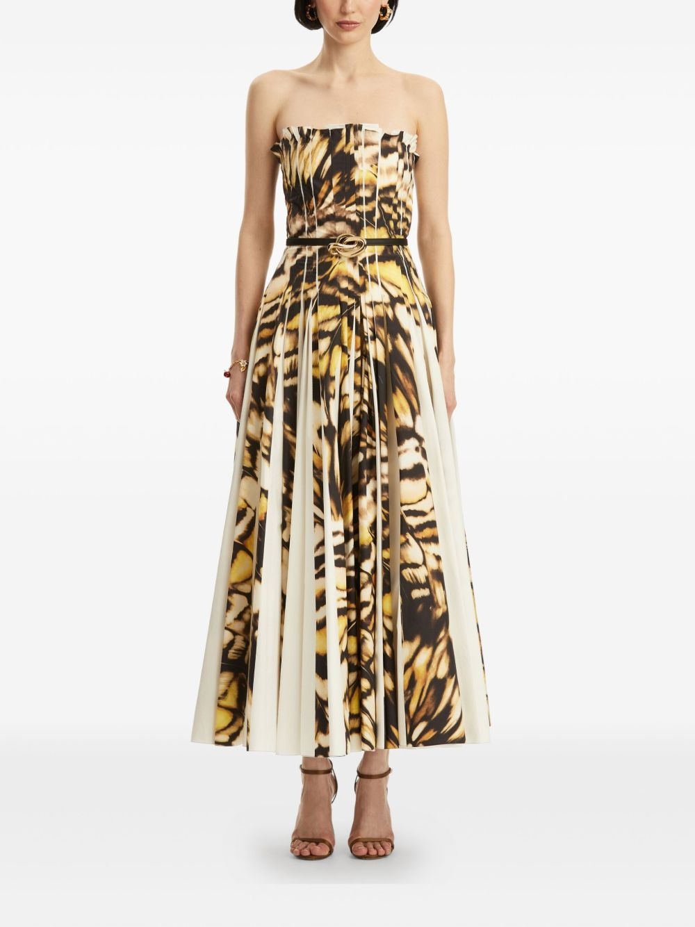 Abstract Butterfly midi dress - 2