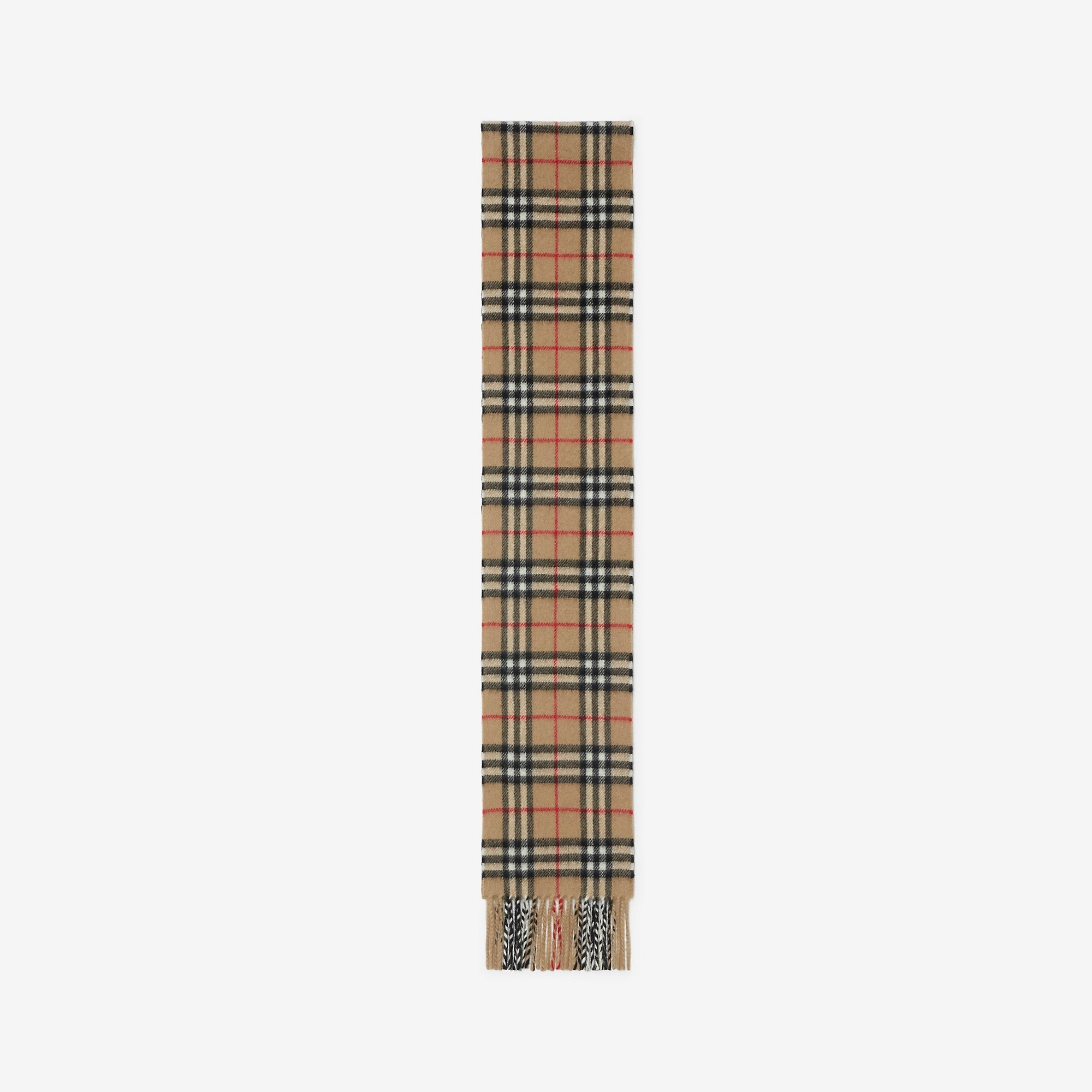 Narrow Check Cashmere Scarf - 4