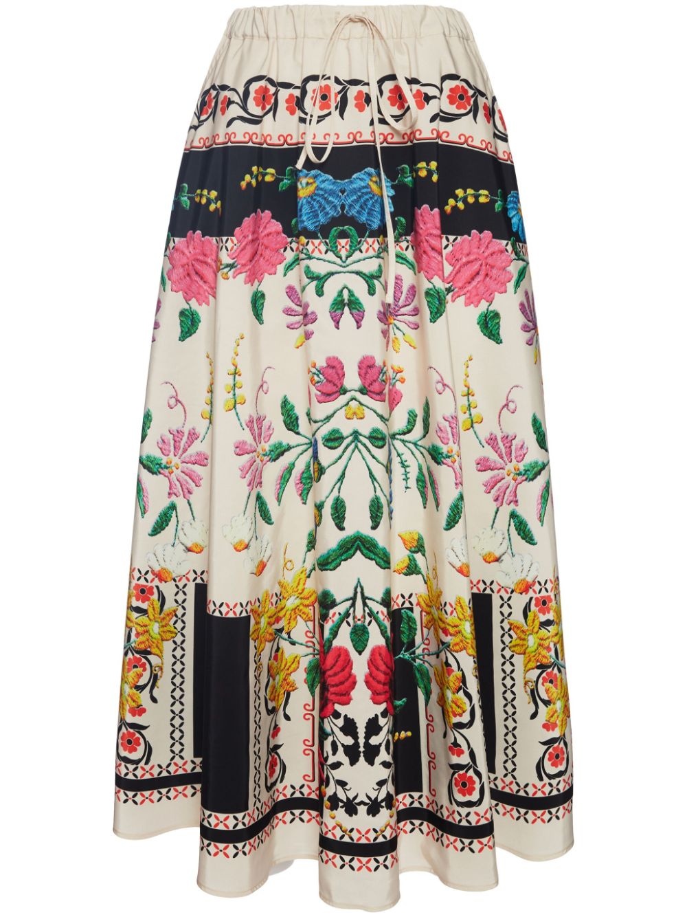 Piazza PlacÃ©e-print midi skirt - 1