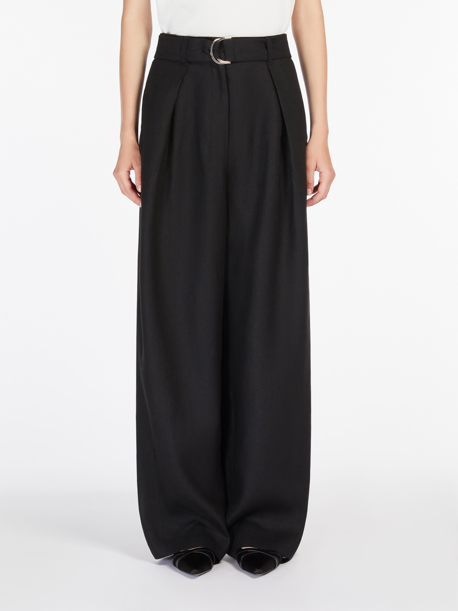 JANE Wide-fit linen trousers - 3