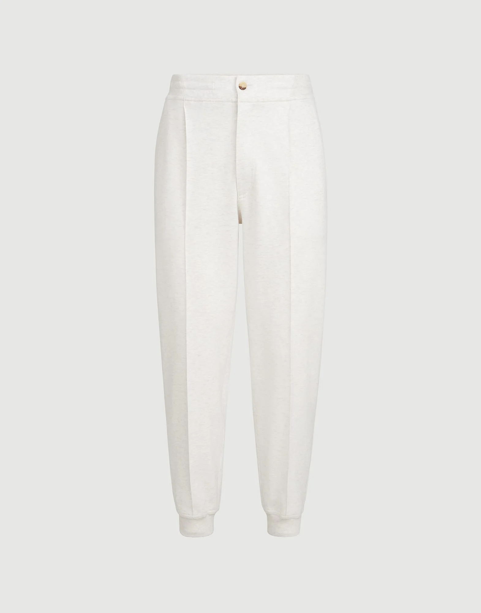 Techno cotton French terry double cloth trousers - 1
