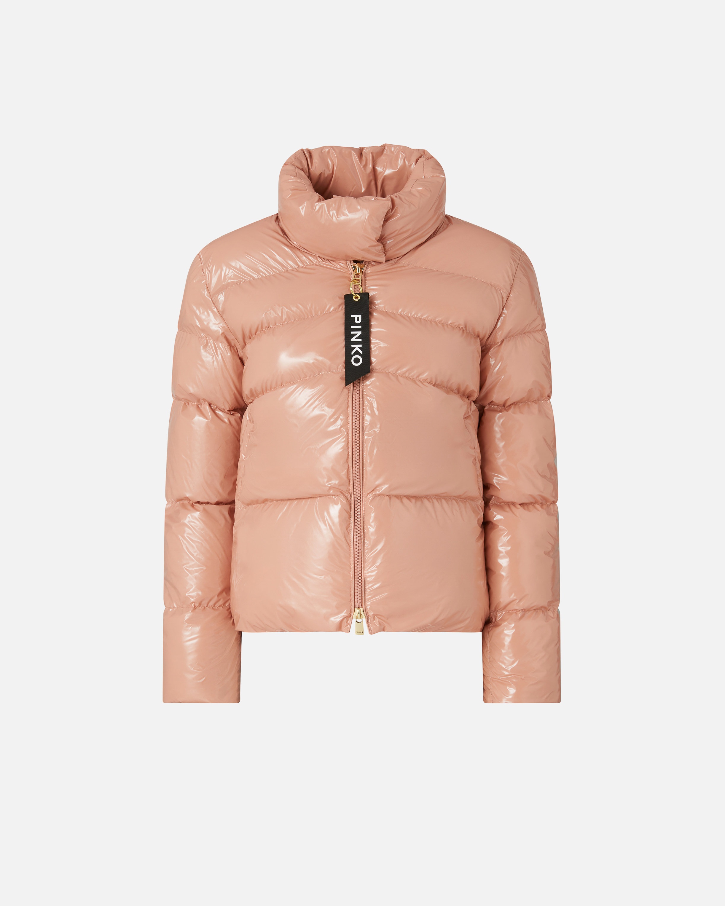 PADDED CRYSTAL NYLON PEA JACKET - 1