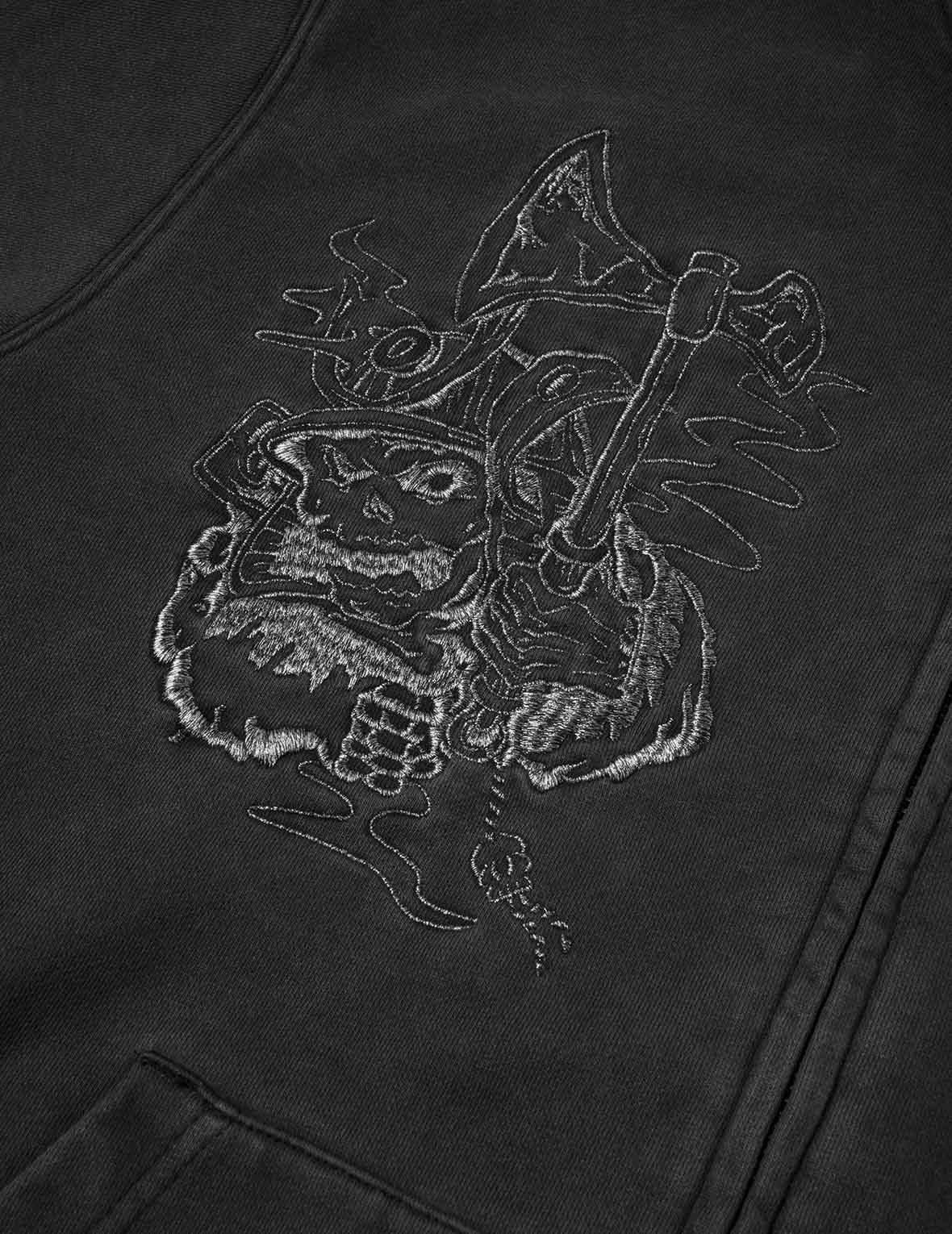 Tattoo Styles Embroidery Oversized Hoodie Jacket - 5