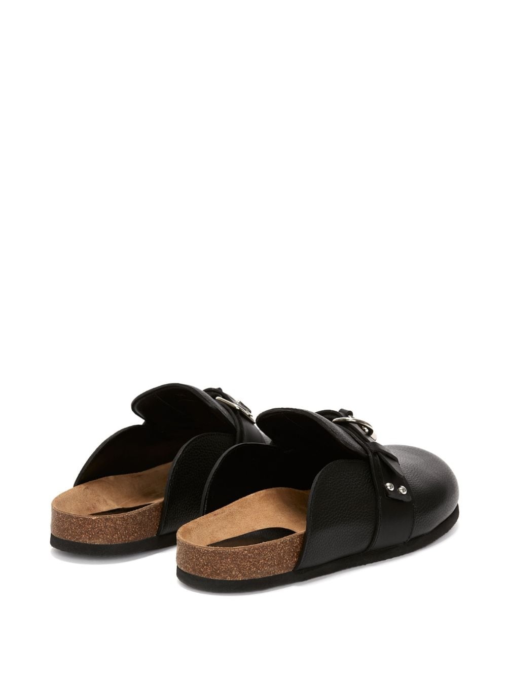 padlock-detail leather mules - 5
