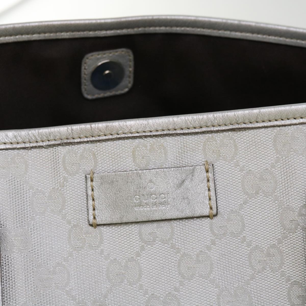 GUCCI GG Canvas Tote Bag Outlet Silver - 14