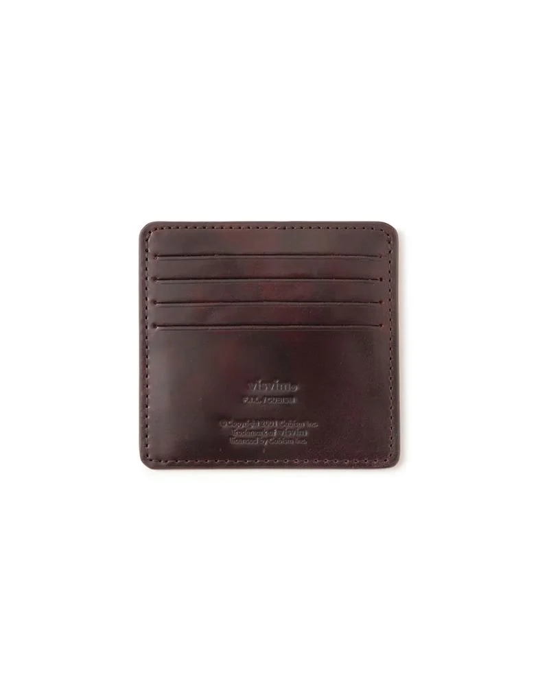 LEATHER CARD CASE (CORDOVAN) DK.BROWN - 1