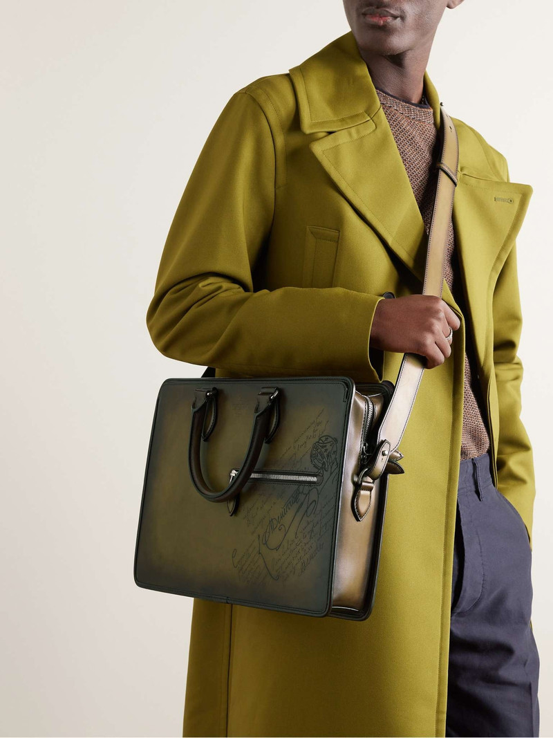 1 Jour Neo Scritto Venezia Leather Briefcase 6