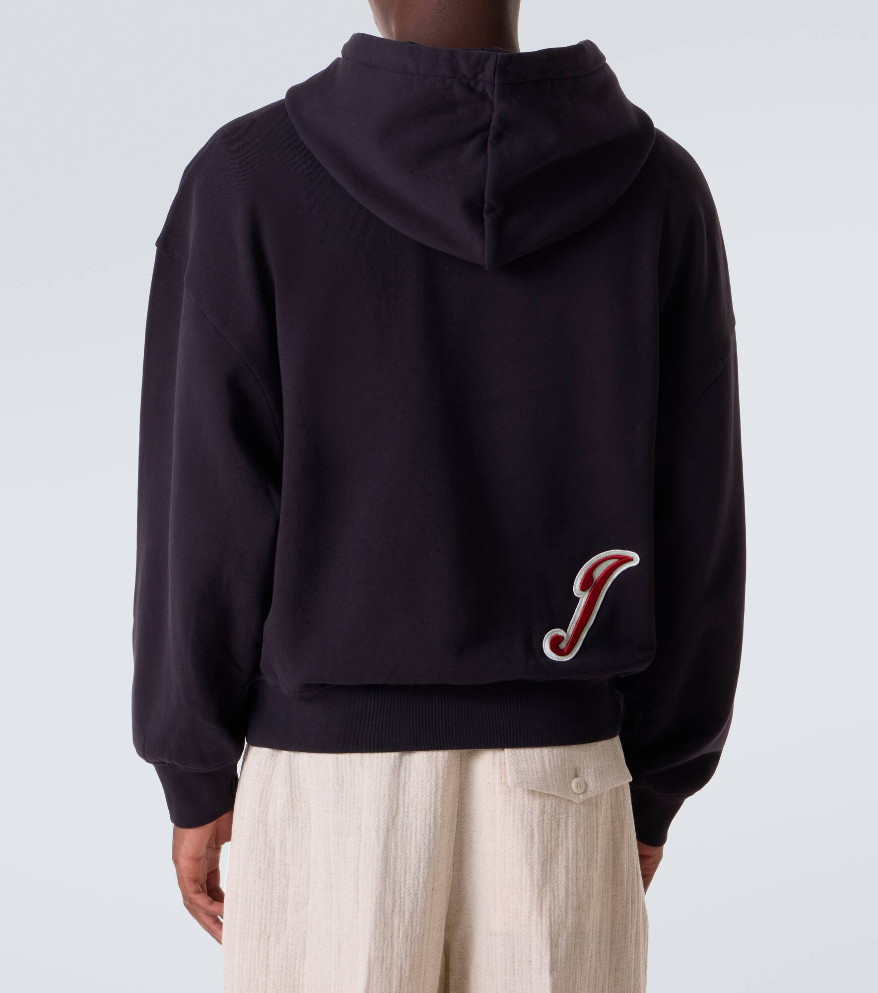 Montaigne logo cotton fleece hoodie - 4