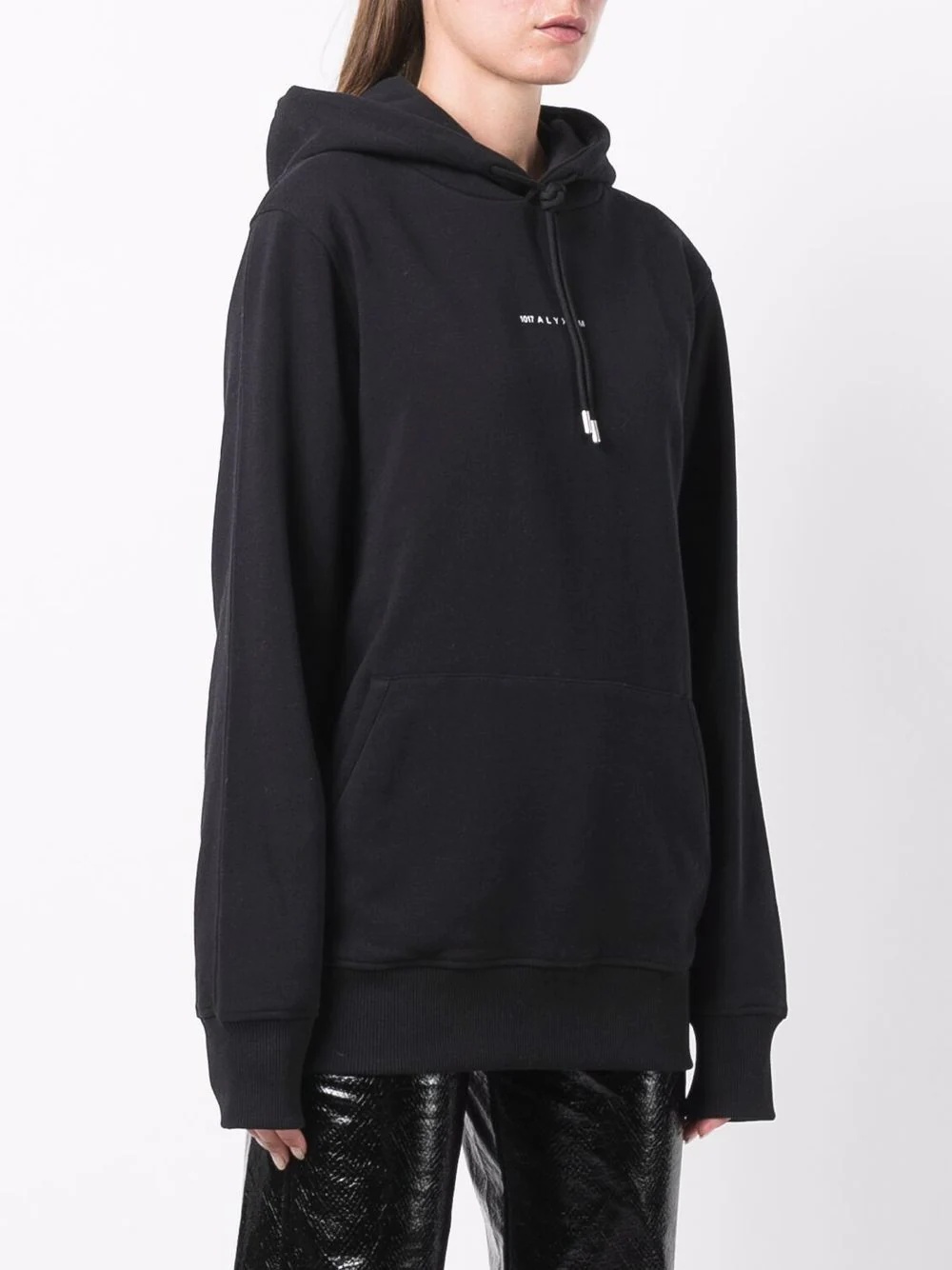 logo drawstring hoodie - 3