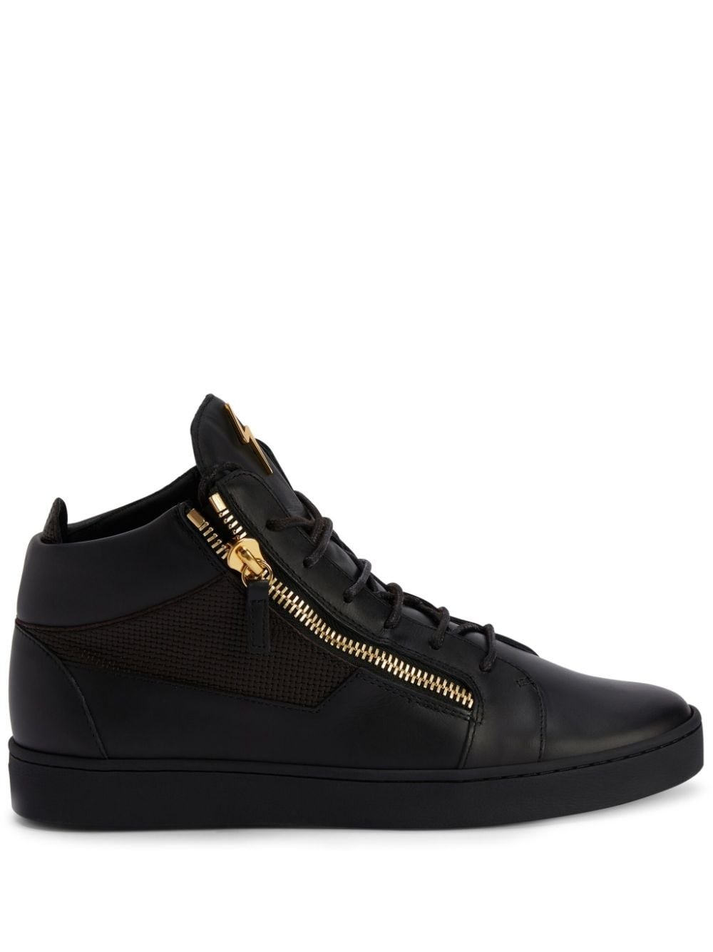 Frankie leather high-top sneakers - 1